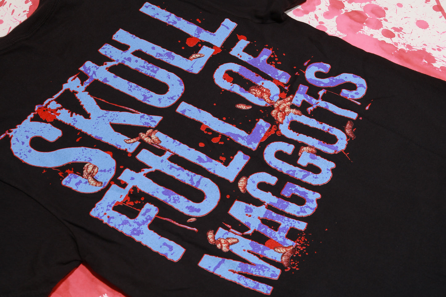 Skull Full Of Maggots T-Shirt (Black)