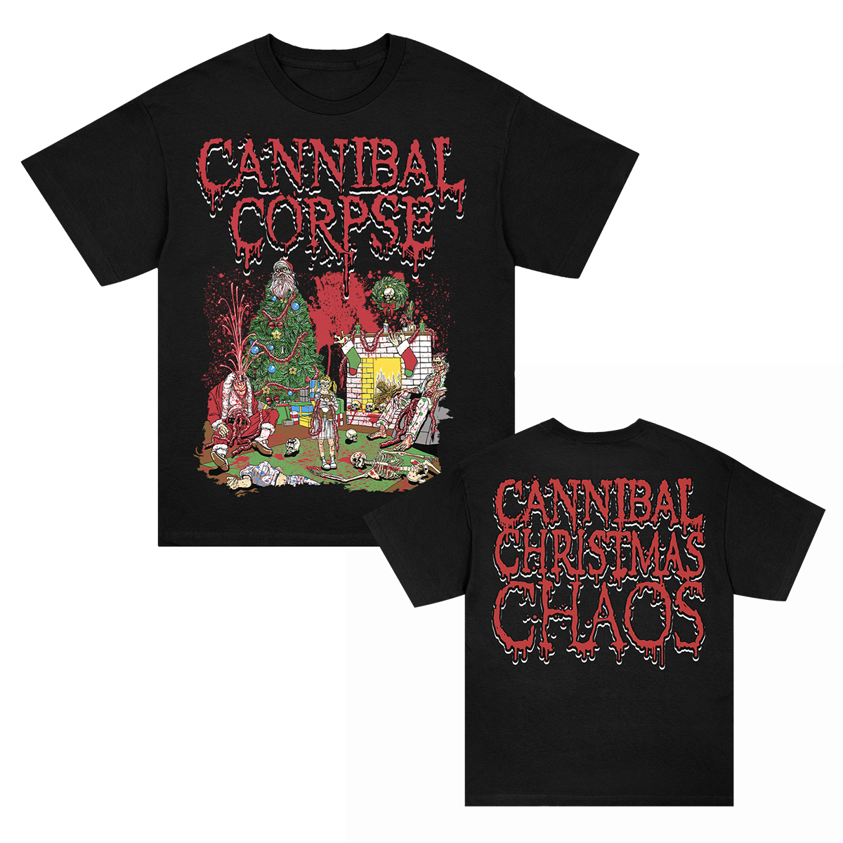 Christmas Chaos 2 T-Shirt (Black) – Cannibal Corpse