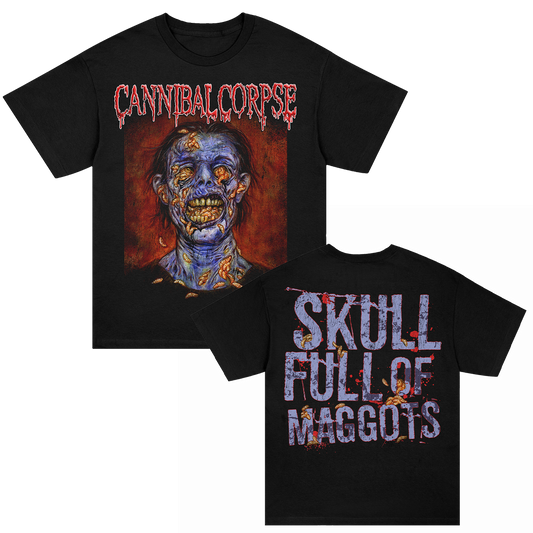 Skull Full Of Maggots T-Shirt (Black)