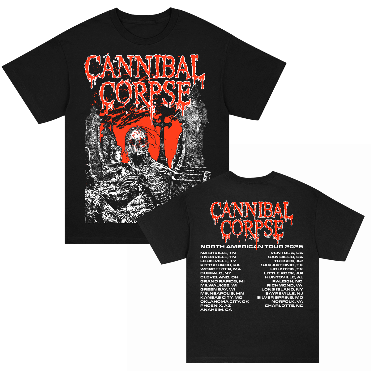 Graveside 2025 Tour T-Shirt (Black)