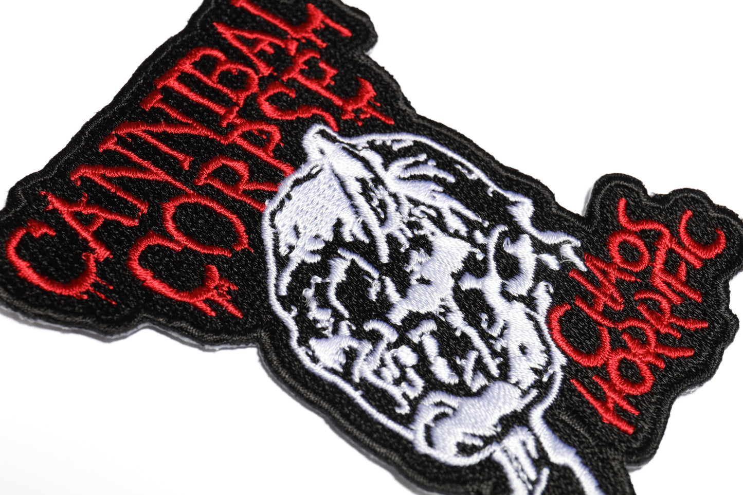 Ice Pick Skull Skull Die-Cut Patch (Black)