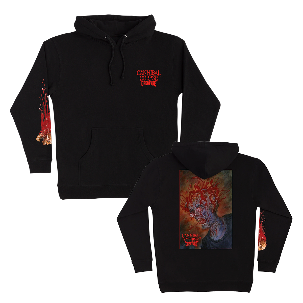 Cannibal Corpse X Creature Blood Trail Pullover Hoodie (Black)