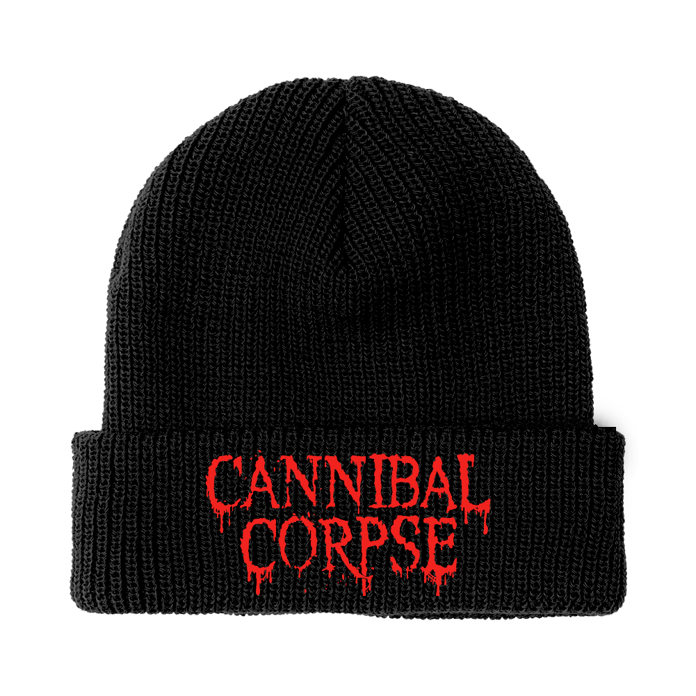 Stacked Logo Beanie (Black)