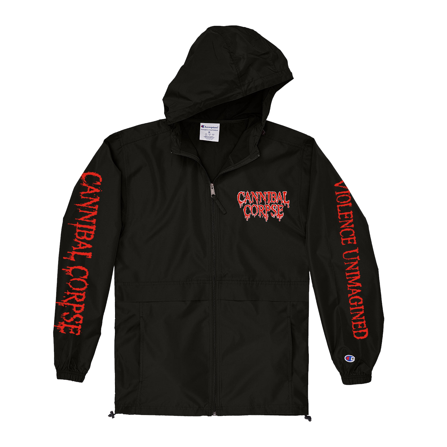 Champion anorak jacket black hot sale