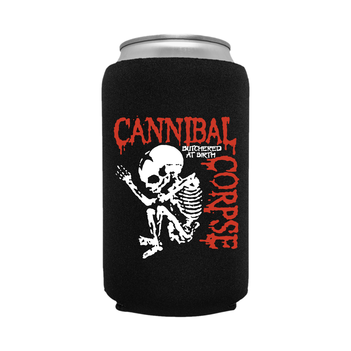 Butchered At Birth Fetus Coozie (Black)