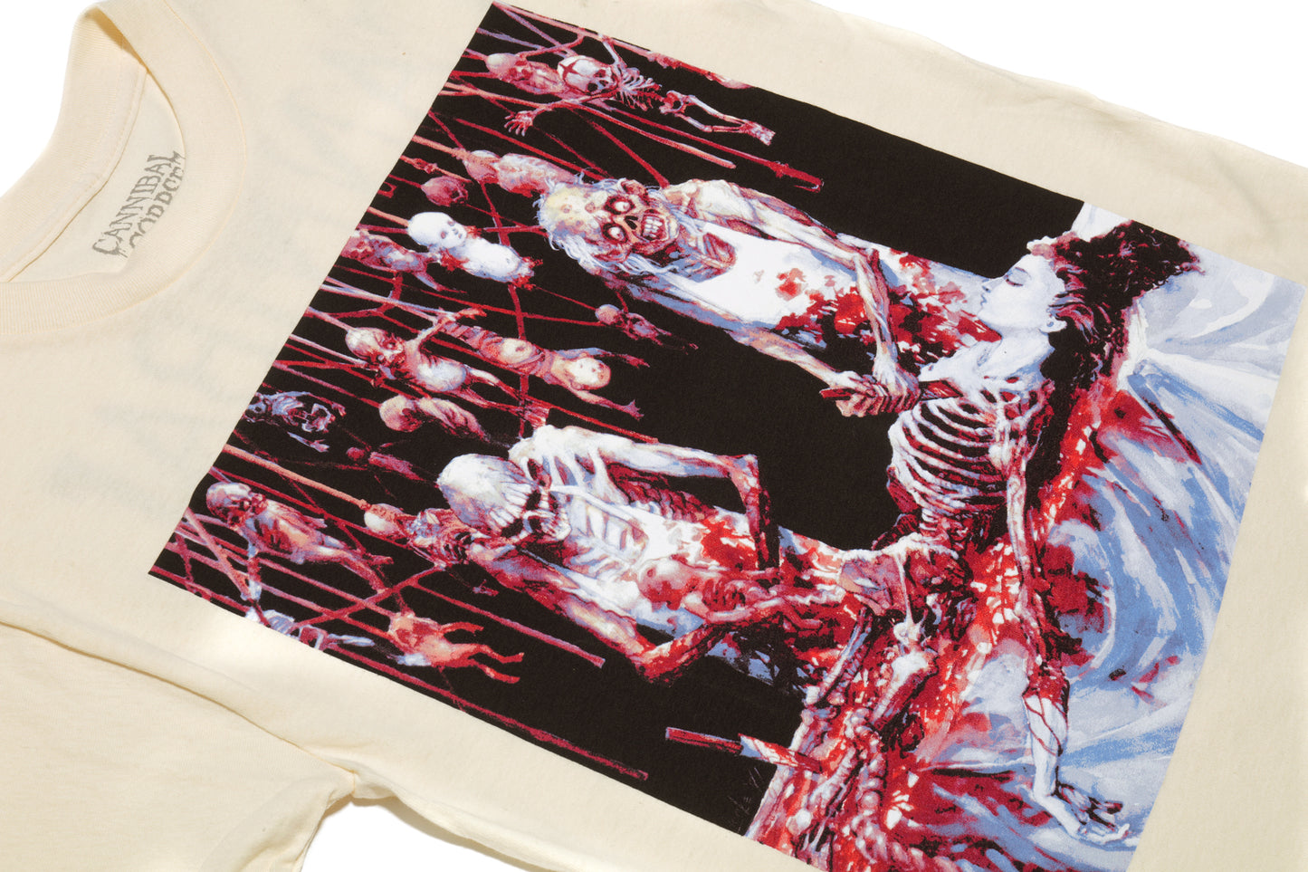 Butchered At Birth Poster T-Shirt (Crème)