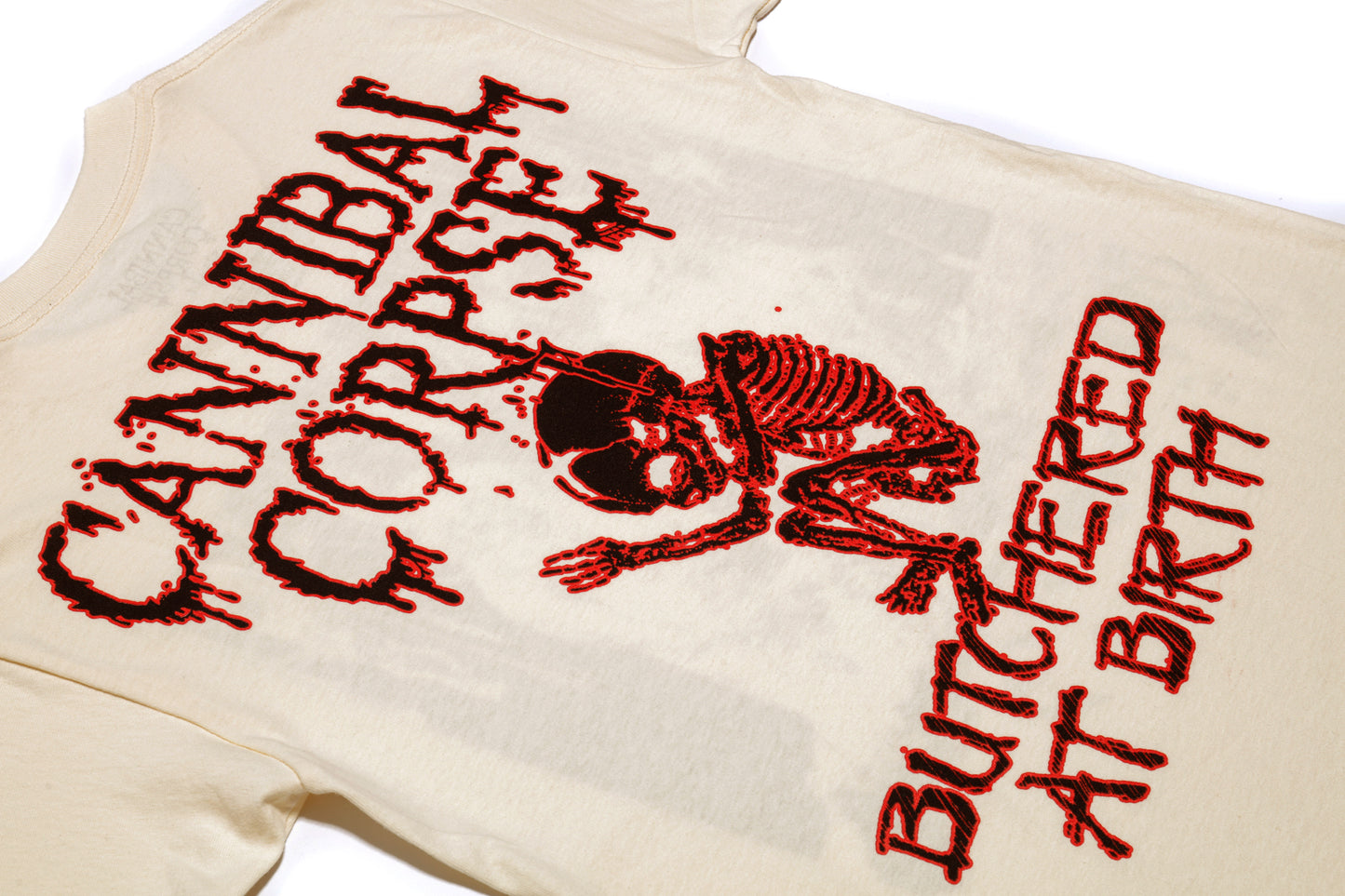 Butchered At Birth Poster T-Shirt (Crème)