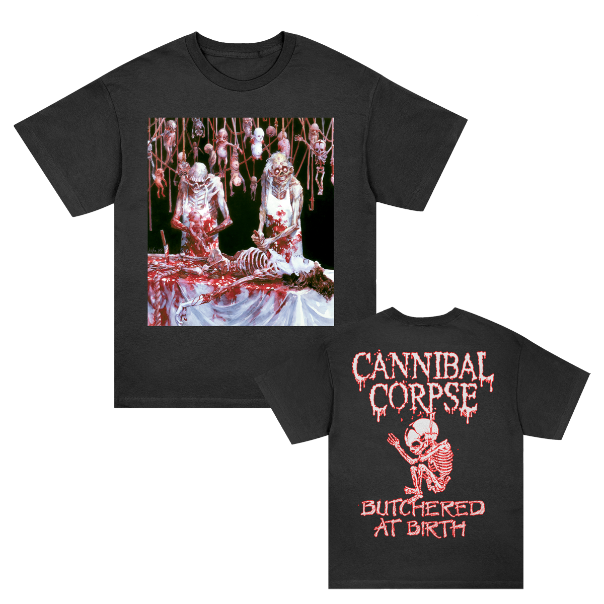 Butchered At Birth Poster T-Shirt (Black)