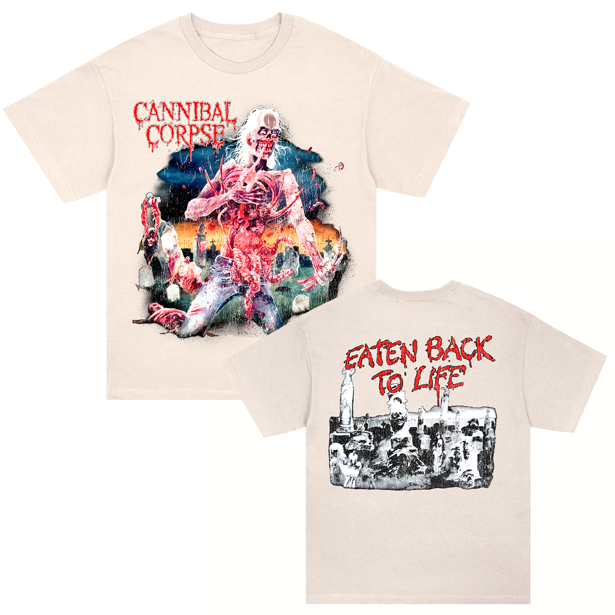 Eaten Back To Life T-Shirt (Faded Cream)