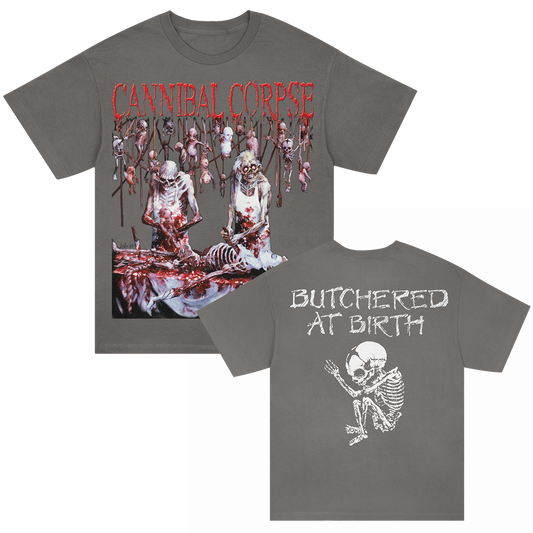Butchered At Birth T-Shirt (Faded Black)
