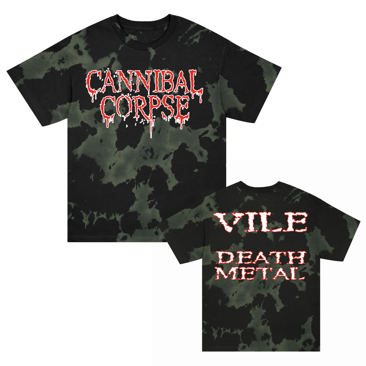 Cannibal Corpse Vile Death Metal Logo T-Shirt (Iced Green)