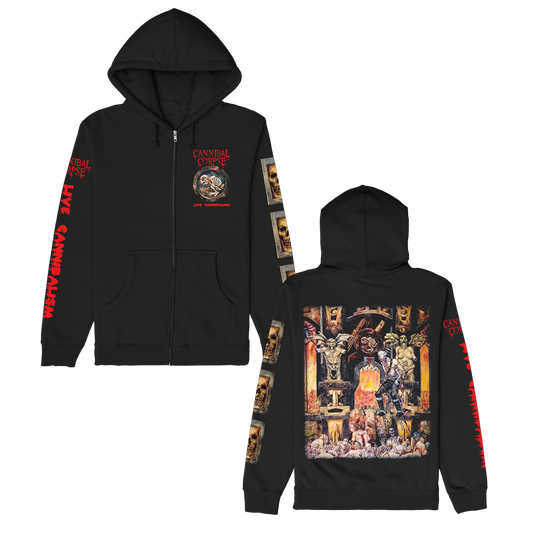 Live Cannibalism Zip Up Hoodie (Black)
