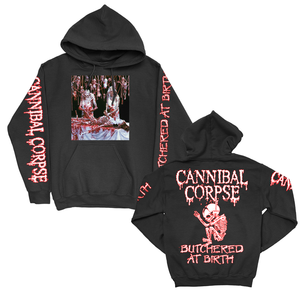 Butchered At Birth Poster Pullover Hoodie (Black)