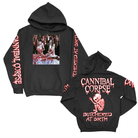 Butchered At Birth Poster Pullover Hoodie (Black)