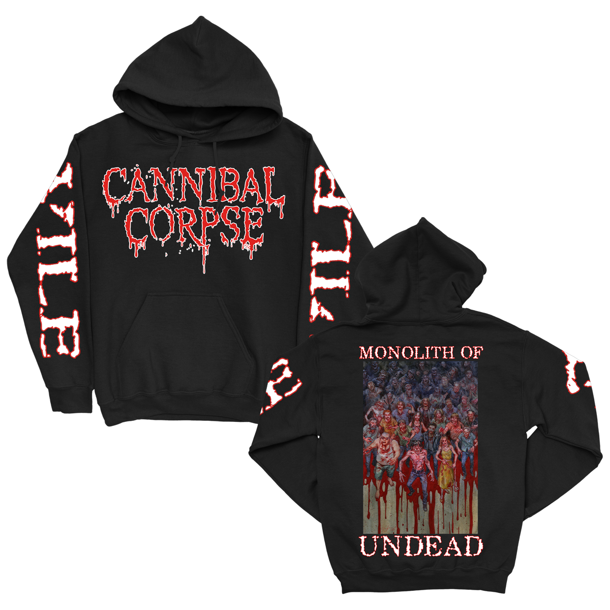 Cannibal Corpse Monolith Of Undead Pullover Hoodie (Black)