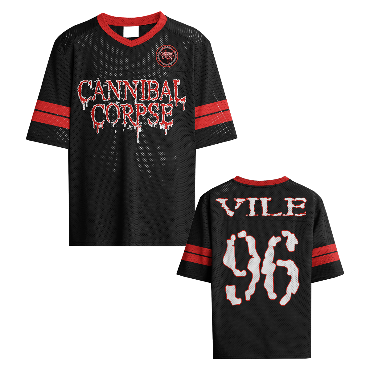 Cannibal Corpse Vile Football Jersey (Black)