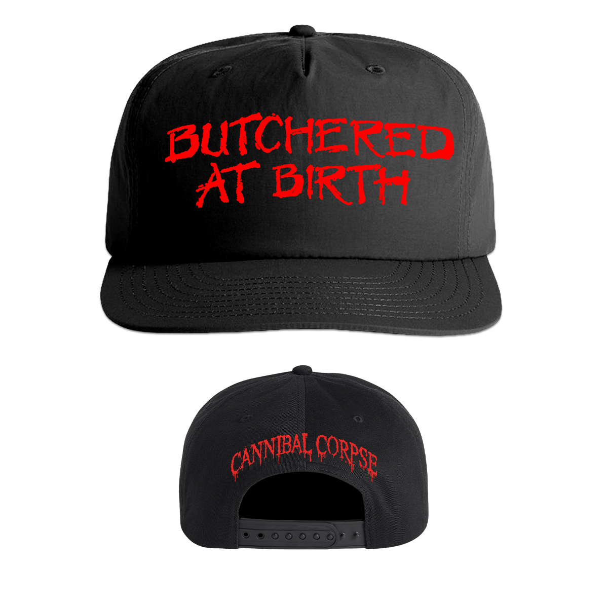 Butchered At Birth Snapback Hat (Black)