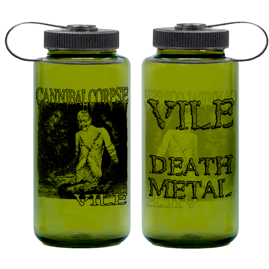 Cannibal Corpse Vile Death Metal Water Bottle (Oil Green)