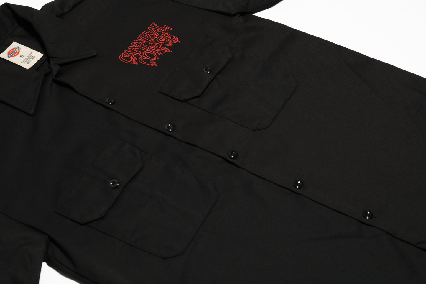 Ice Pick Skull Dickies Work Shirt (Black)