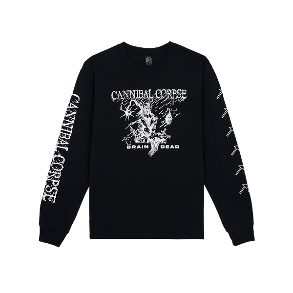 Cannibal Corpse ロングスリーブT Cannibal Corpse X Brain Dead Mutilation Long Sleeve (Black)