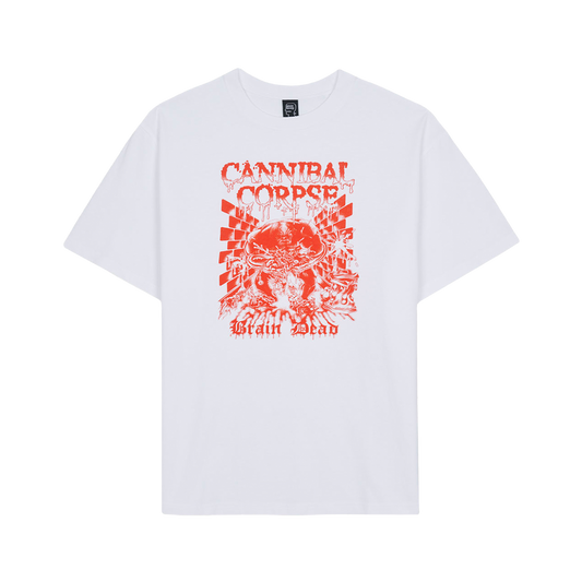 Cannibal Corpse X Brain Dead Splatter Brain T-Shirt (White)
