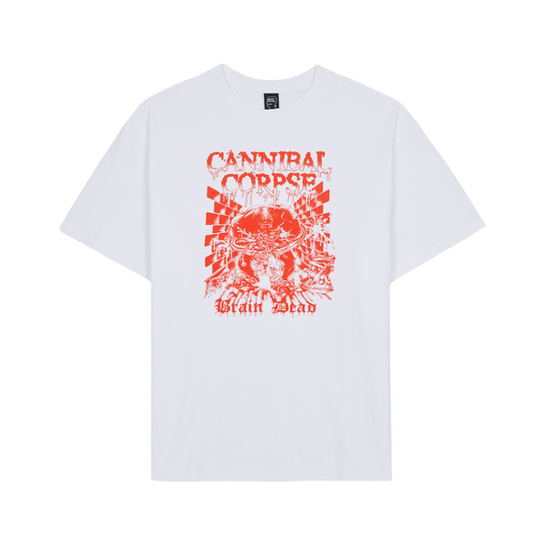 Cannibal Corpse X Brain Dead Splatter Brain T-Shirt (White)