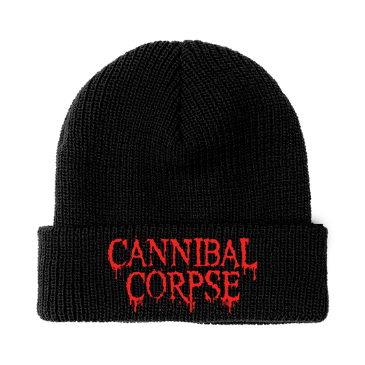 Stacked Logo Beanie (Black)