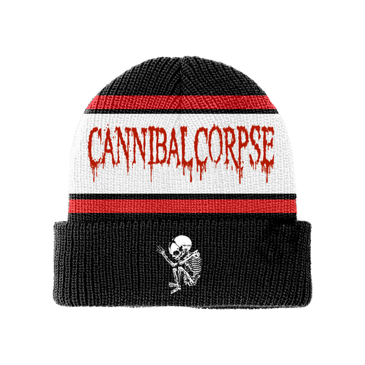 Fetus Stripe Cuff Beanie (Black/Red/White)