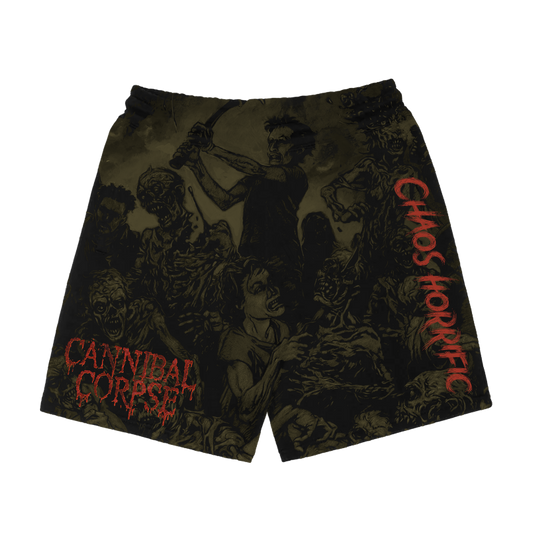 Chaos Horrific All Over Print Mesh Shorts (Black)