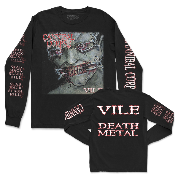 Vile Death Metal Long Sleeve (Black) – Cannibal Corpse Vile Death Metal Long Sleeve (Black) – Cannibal Corpse