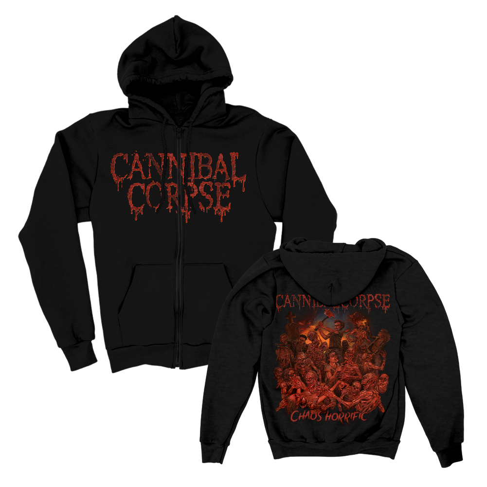 Chaos Horrific Cover Zip Up Hoodie (Black)