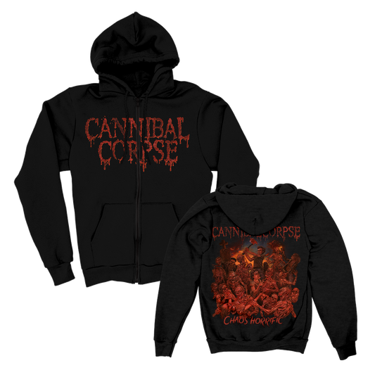 Chaos Horrific Cover Zip Up Hoodie (Black)