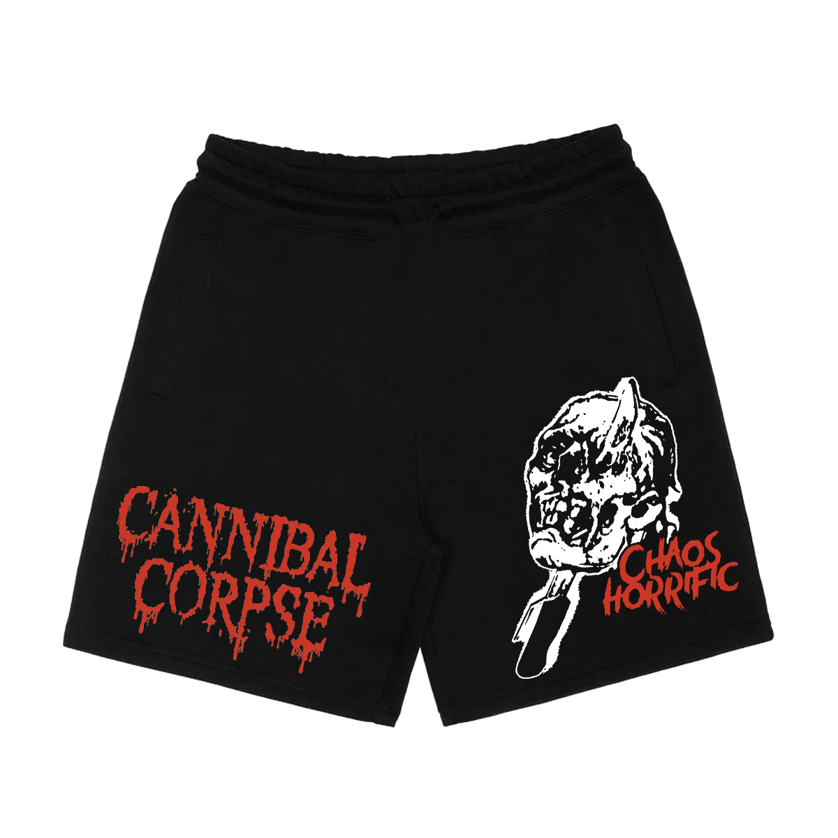 Ice Pick Skull Russell Athletic Cotton Shorts (Black)